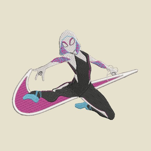 Nike Ghost Spider Woman Embroidered Adult Unisex Crewneck Sweatshirt Gwen Stacy - Picture 5 of 10